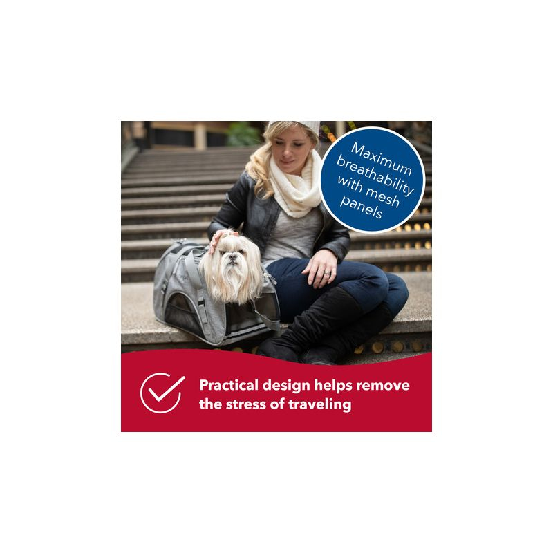 Coastal Pet Bergan Comfort Carrier - Heather Grey Large (19 x 10 x 13 Inches)