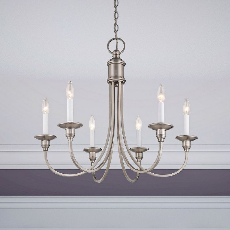 Livex Lighting Cranford 6 - Light Chandelier in  Polished Nickel