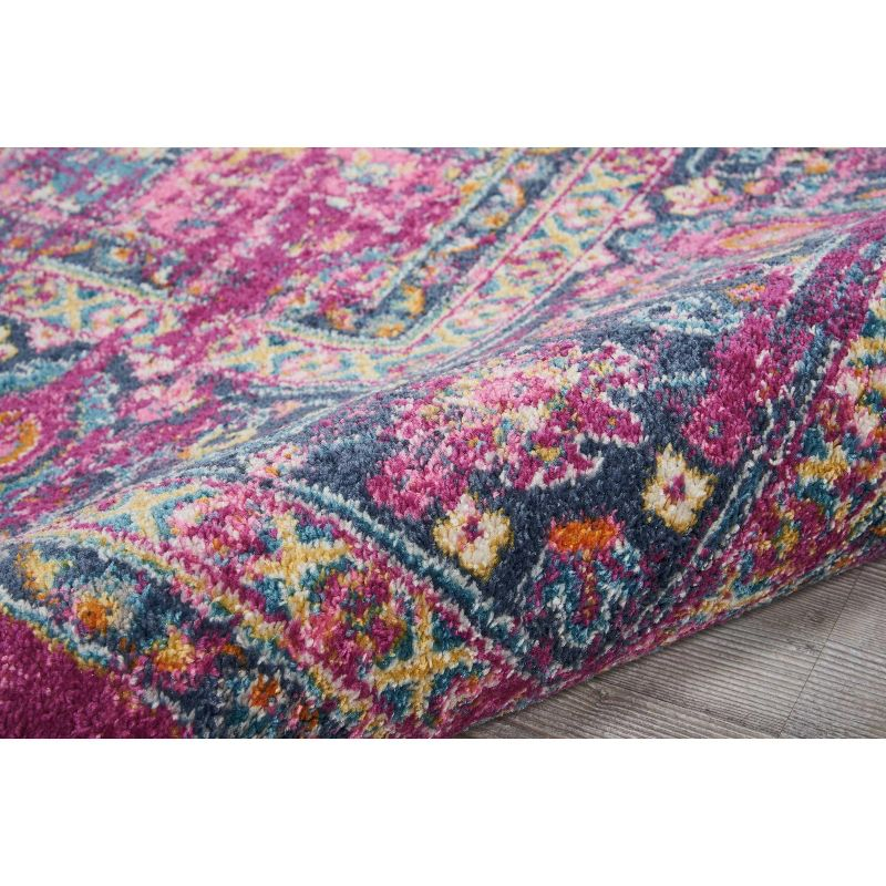 Nourison Passion Medallion Bohemian Indoor Rug Fuchsia 8' x 10'