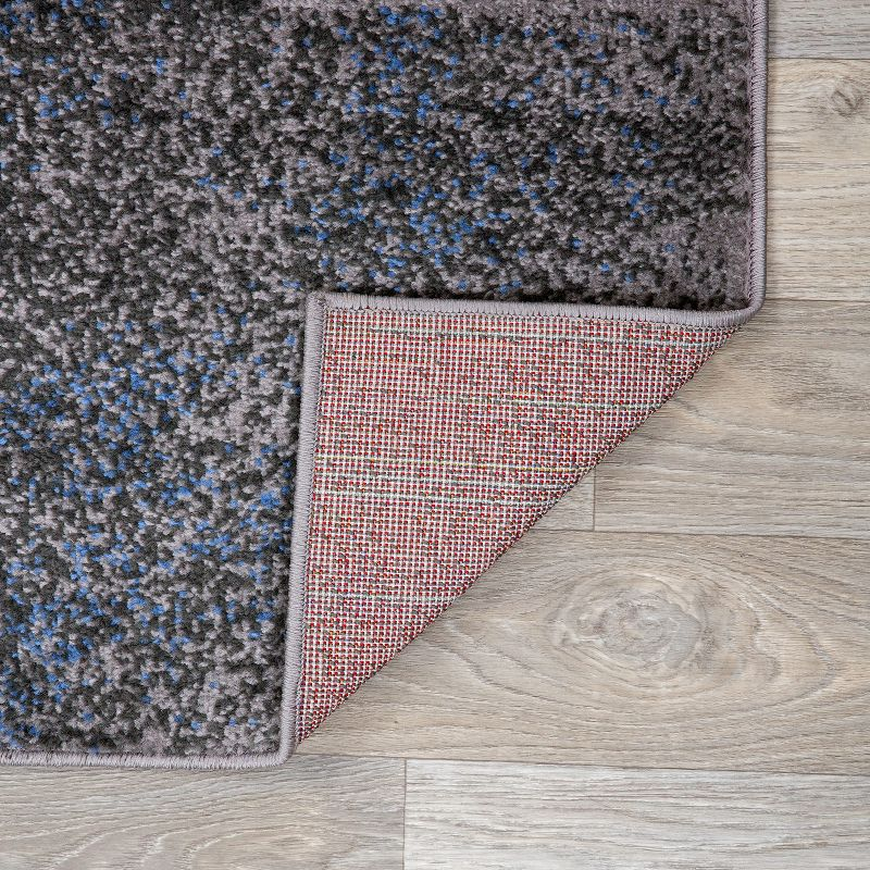 World Rug Gallery Contemporary Modern Geometric Boxes Area Rug - Blue 2' x 3'