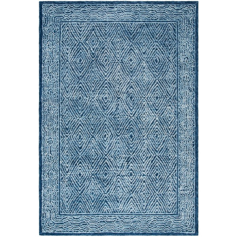 Capri CPR217 Hand Tufted Area Rug - Navy - 4'x6' - Safavieh.
