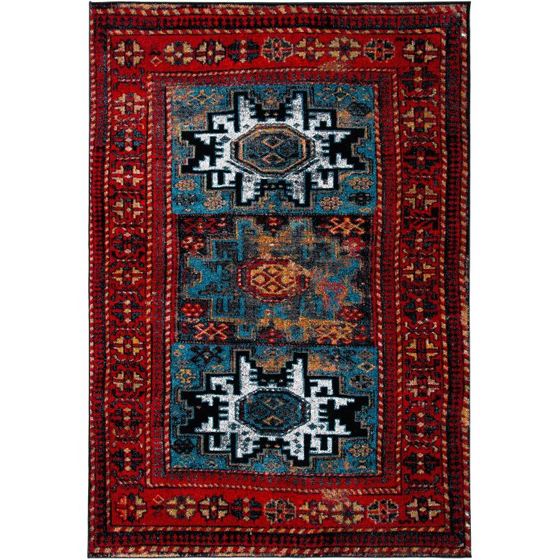 Vintage Hamadan VTH213 Power Loomed Area Rug - Red/Light Blue - 8'x10' - Safavieh.