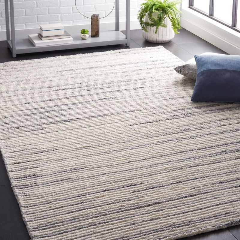 Casablanca CSB793 Hand Woven Indoor Area Rug - Grey/Ivory - 4'x6' - Safavieh