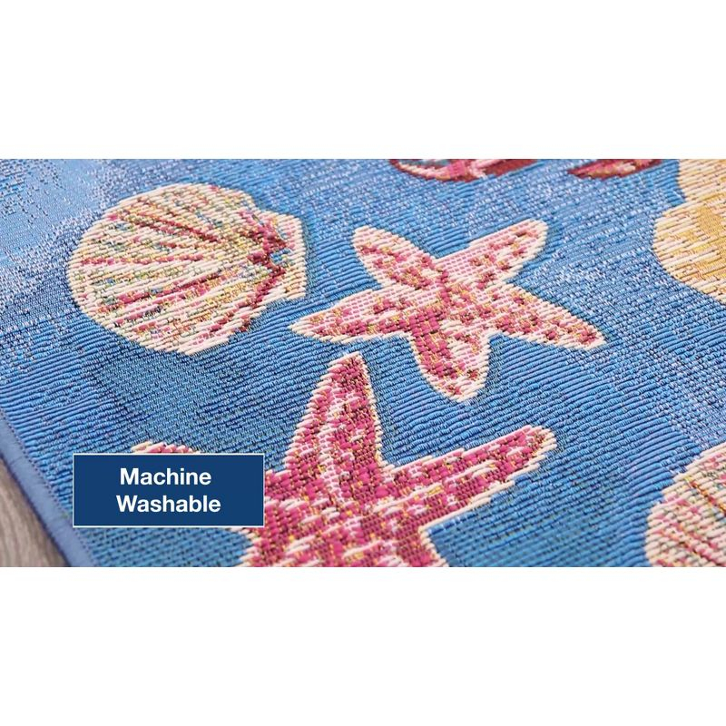 Liora Manne Esencia Coral Edge Indoor/Outdoor Mat Sunset 2' x 2'10"