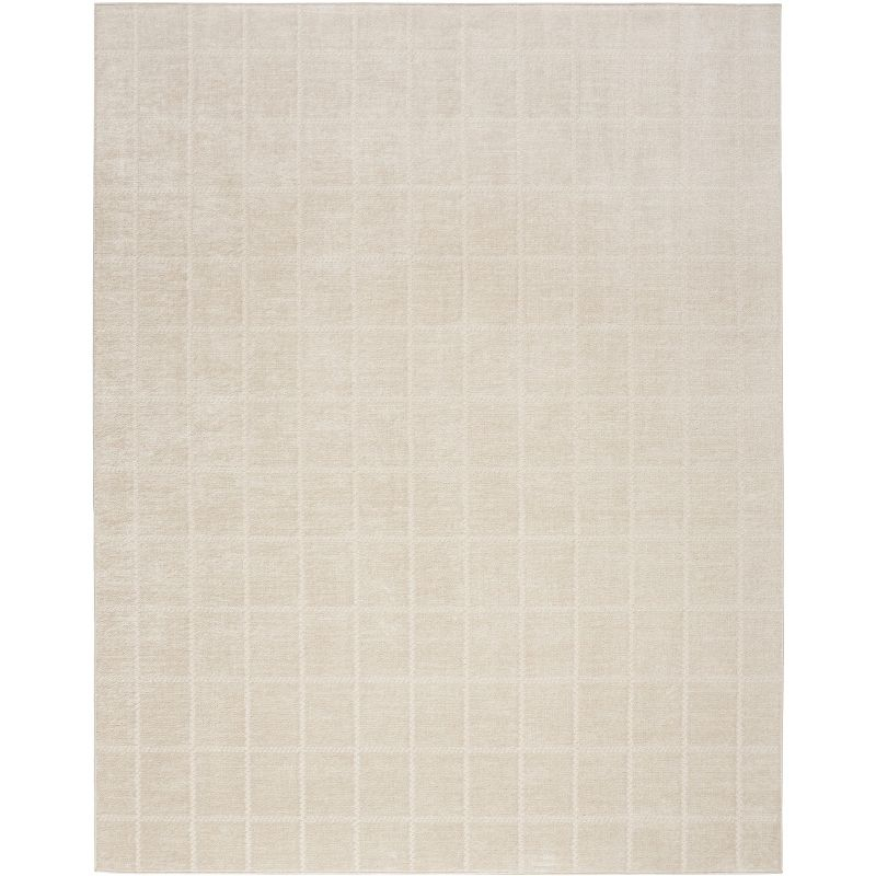 Nourison Serenity Home Geometric 10' x 14' Ivory Cream Indoor Area Rug