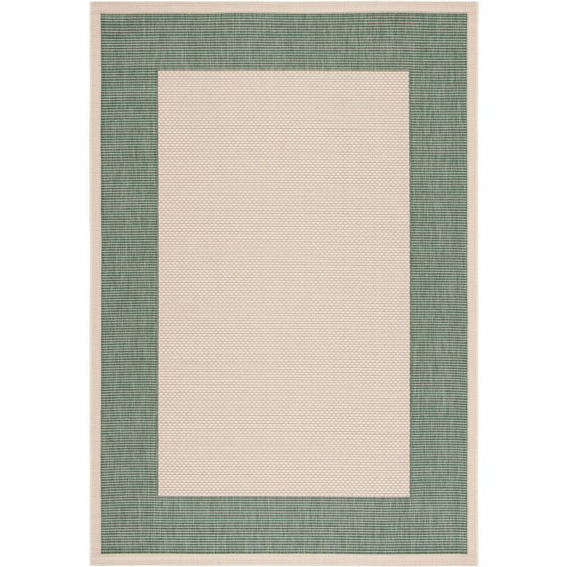 Courtyard CY7987 Power Loomed Indoor/Outdoor Accent Rug - Beige/Dark Green - 2'x3'7" - Safavieh..