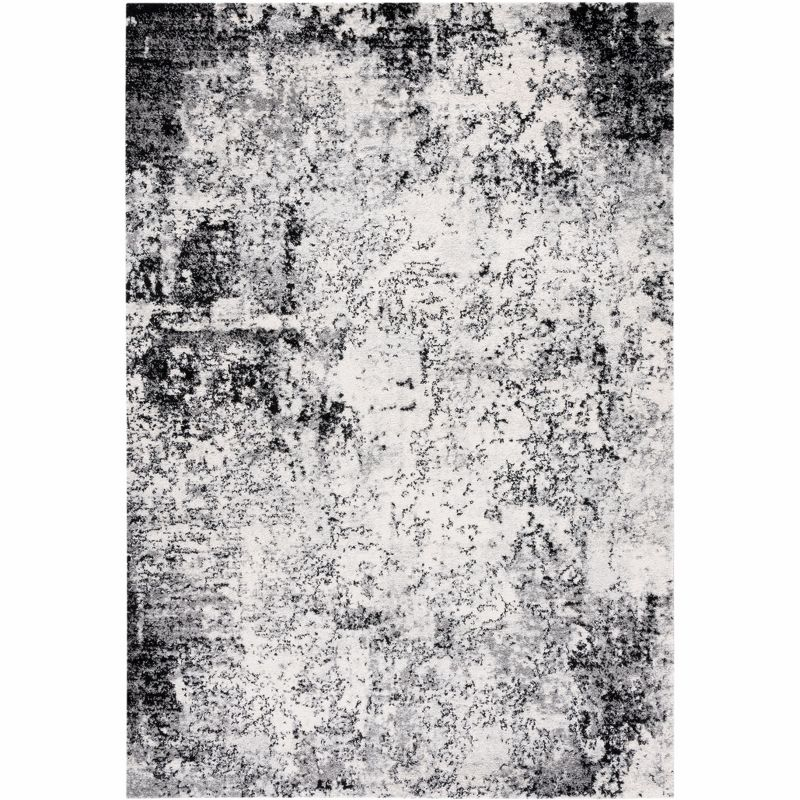 Tulum TUL284 Power Loomed Area Rug - Ivory/Black - 8'x10' - Safavieh.
