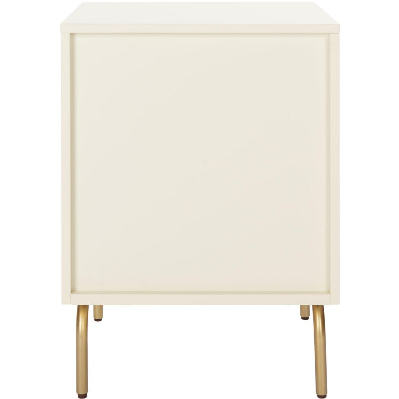 Genevieve 2 Drawer Nightstand - Cream/White Washed - Safavieh.
