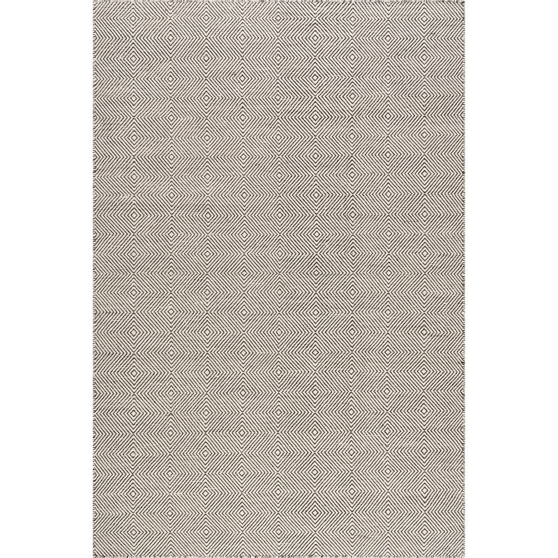 Nuloom Ago Diamond 3x5 Wool Accent Indoor Area Rug for Living Room Bedroom Dining Room Entryway Kitchen, Ivory