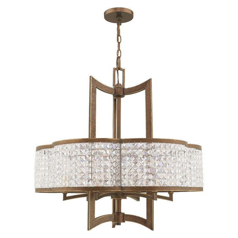 Livex Lighting Grammercy 6 - Light Chandelier in  Winter Gold