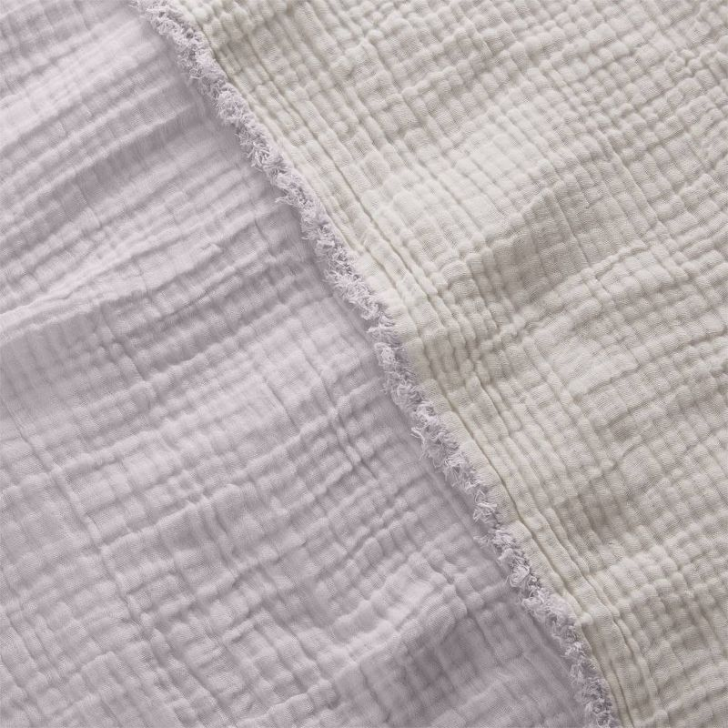 50"x60" Two Toned Organic Throw Blanket Lavender - Truly Soft: GOTS Certified, Reversible, Lightweight