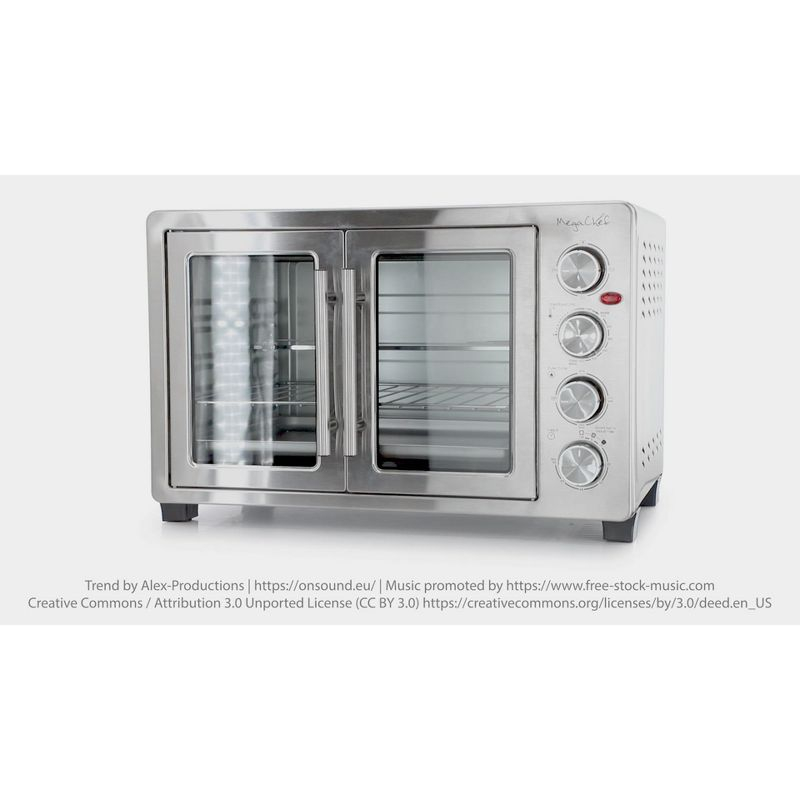 MegaChef 45L Electric French Door Rotisserie Convection Counter Top Oven
