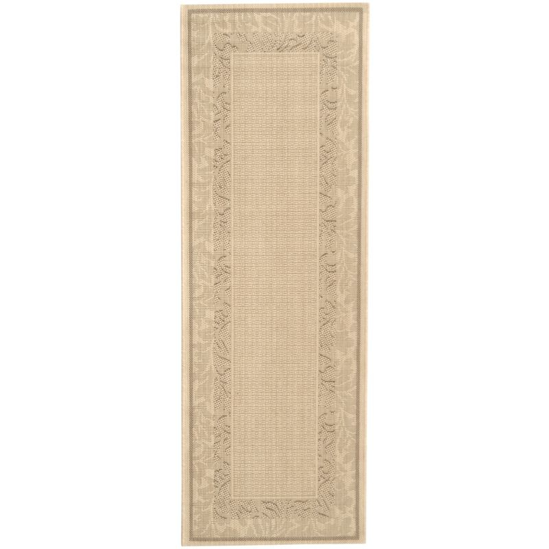 Courtyard CY1704 Power Loomed Indoor and Outdoor Runner Rug - Natural/Brown - 2'3"x6'7" - Safavieh
