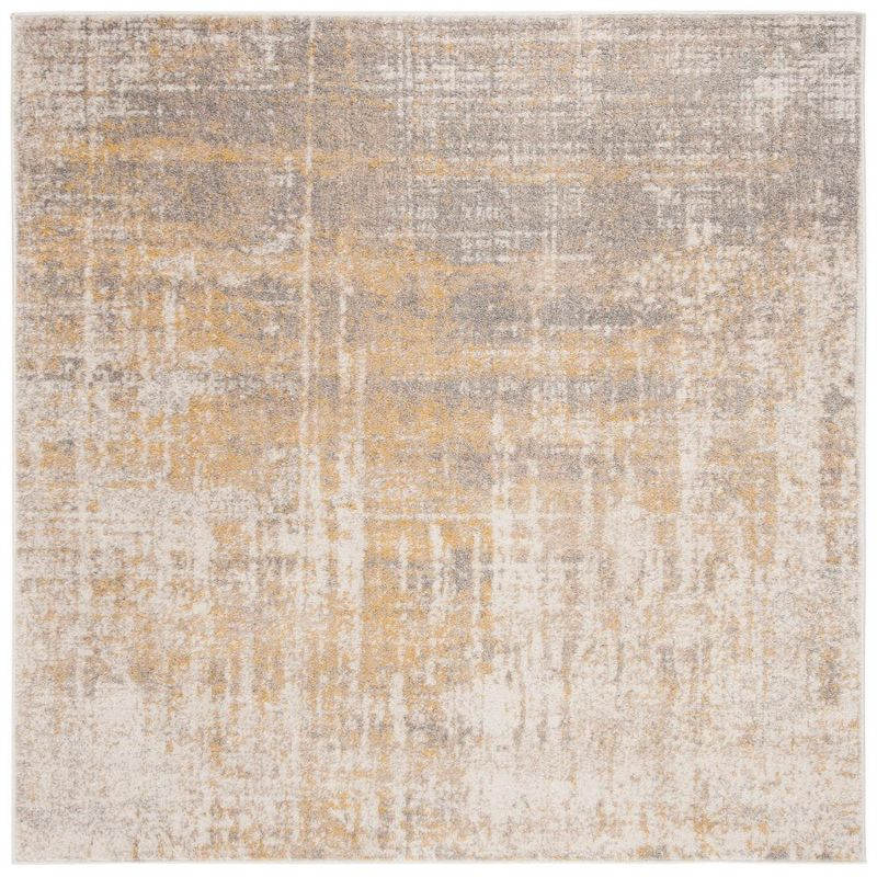 Adirondack ADR207 Machine Made Indoor Area Rug - Creme/Gold - 6'x6' - Safavieh