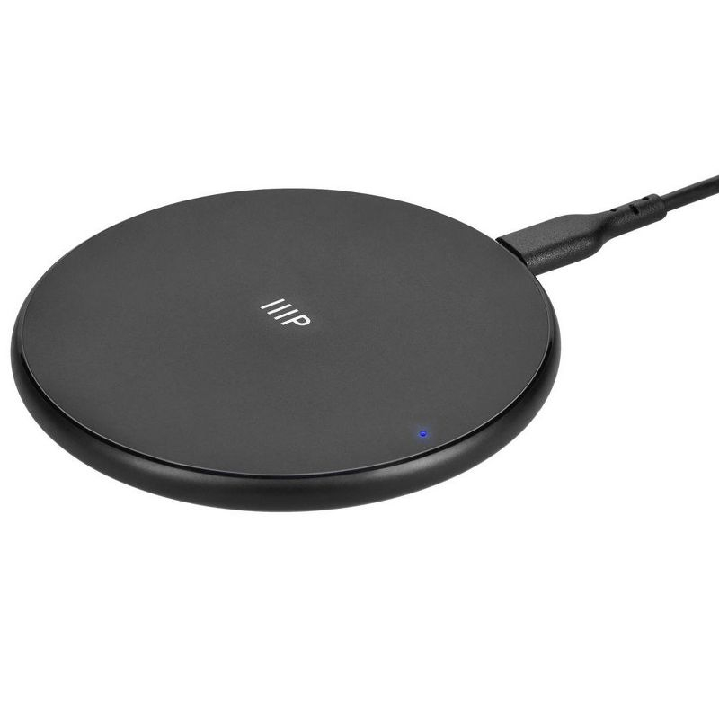 Monoprice Wireless Charger, Qi-Certified 15W Fast Charging Pad with QC3.0 AC Adapter For iPhone 12/12 Pro/11/11 Pro/XR/XS/X/8/8+/Airpods, Galaxy