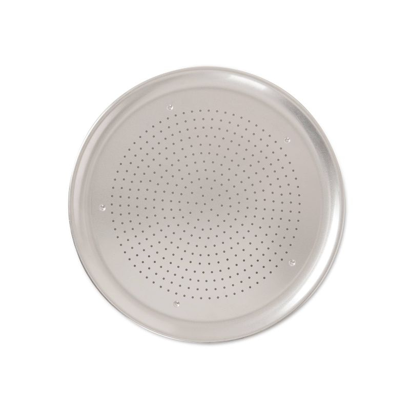 Nordic Ware Naturals Large Pizza Pan: Aluminum Round Pizza Tray, Oven-Safe, Hand Wash, 16" Silver Baking Pan