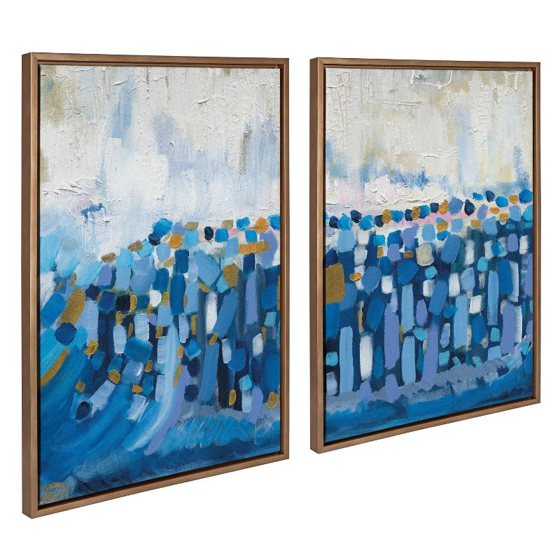 (Set of 2) 23" x 33" Sylvie Queen Elizabeth II Framed Canvas Set by Leah Nadeau Gold - Kate & Laurel All Things Decor