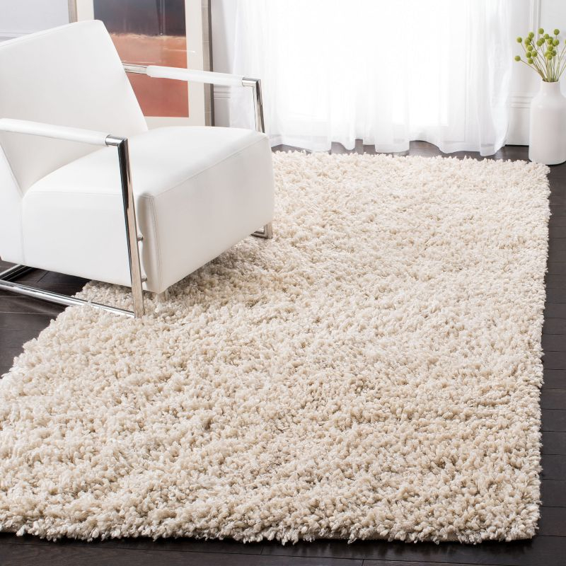 Sheep Shag SSG212 Hand Woven Area Rug - Ivory - 8'x10' - Safavieh.