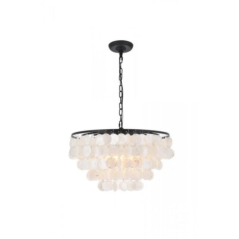 Elegant Lighting Selene 4 light Black Pendant