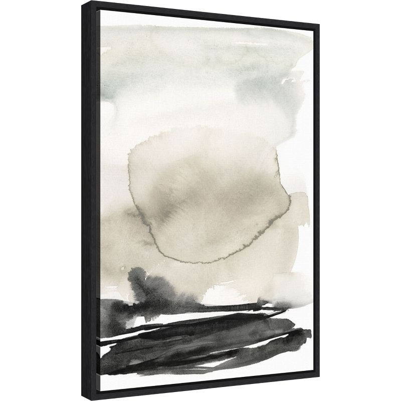 Amanti Art Ebony Horizon Triptych II by Jennifer Goldberger Canvas Wall Art Print Framed 16 x 23-in.