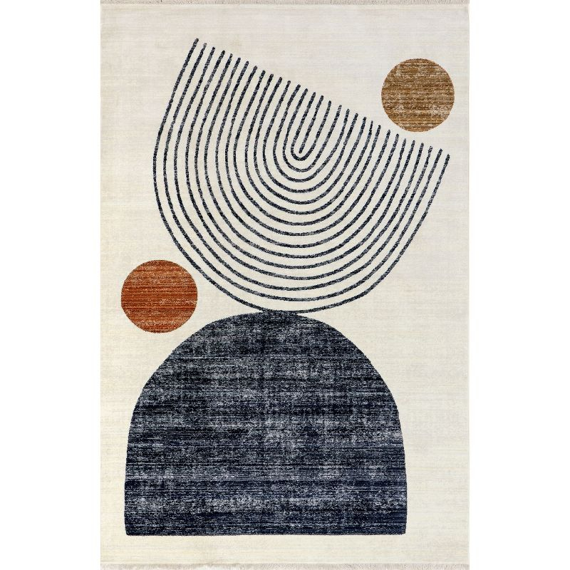 Nuloom Bevin Abstract 7x10 Indoor Area Rug for Living Room Bedroom Dining Room Kitchen, Beige/Multicolor