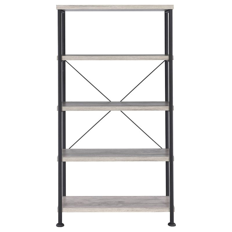 63" Analiese 4 Shelf Bookcase Gray Driftwood - Coaster