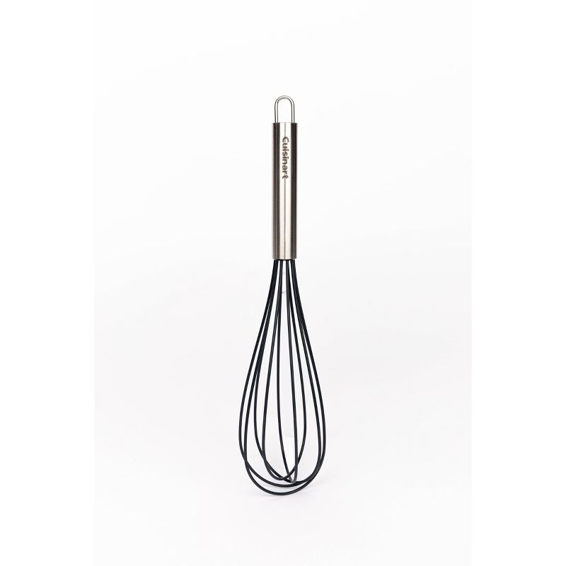 Cuisinart 12" Black Silicone Wrapped Whisk: Stainless Steel, Dishwasher-Safe, Kitchen Hand Tool, Balloon Whisk