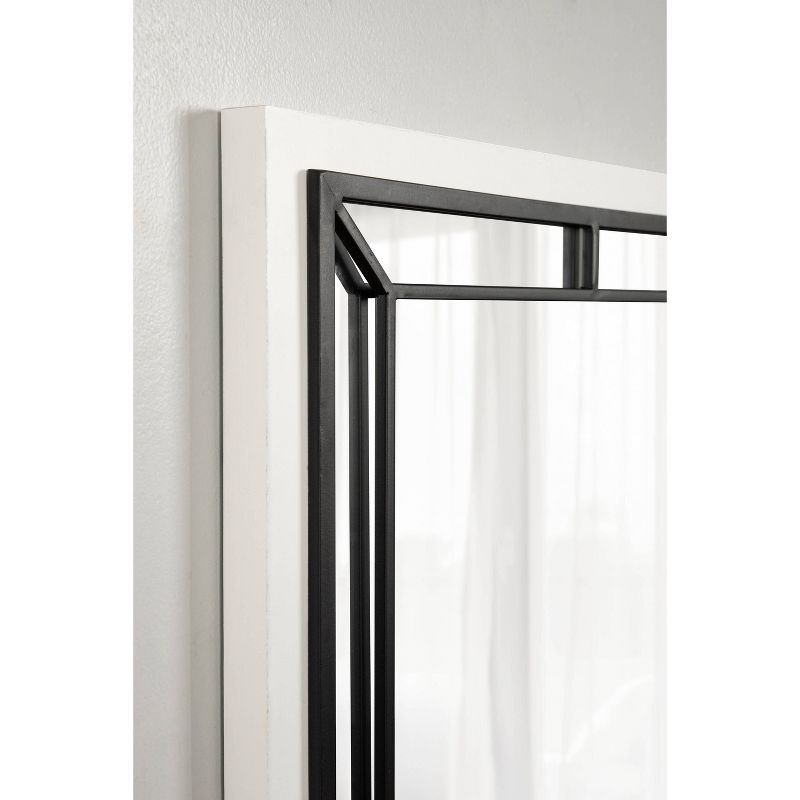 24" x 36" Audubon Rectangle Wall Mirror White - Kate & Laurel All Things Decor: Modern Style, No Assembly, MDF Frame