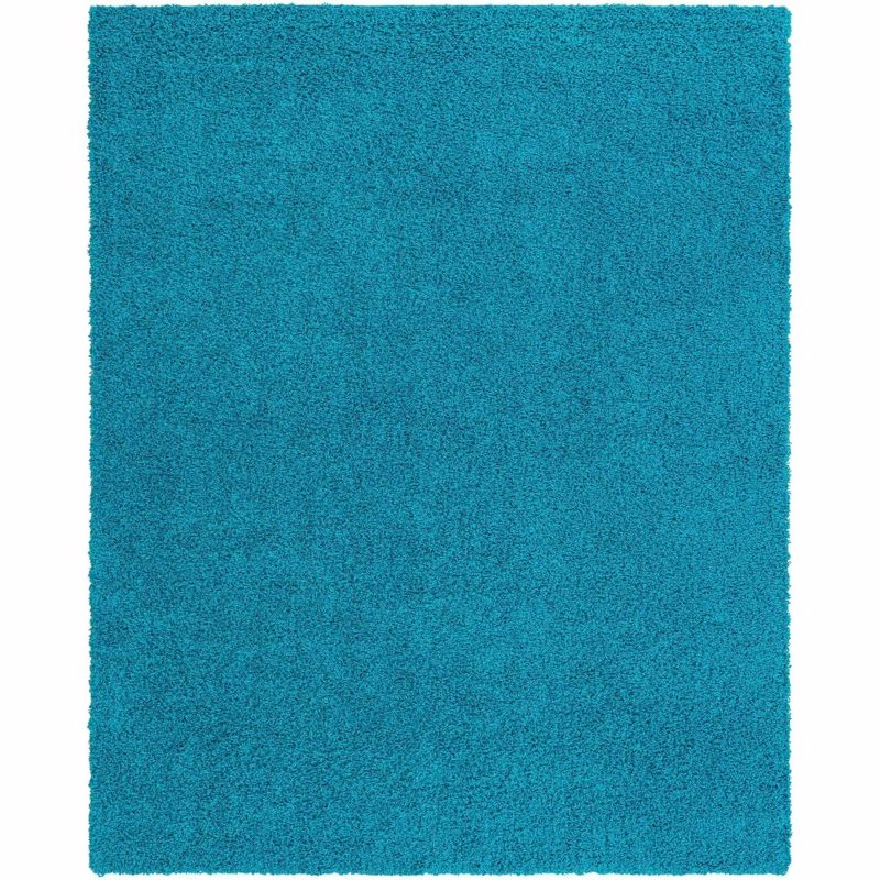 Unique Loom 8' 0 x 10' 0 Solid Shag Turquoise Area Rug
