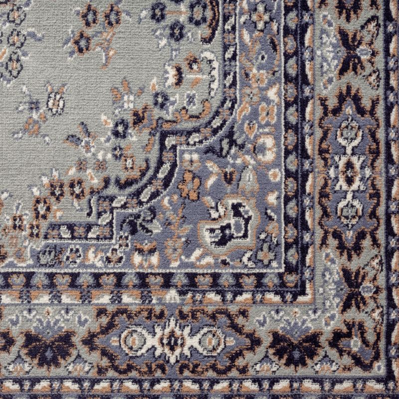 Home Dynamix Ariana Ksara Traditional Medallion Border Area Rug, Grey/Blue, 3-Piece Set