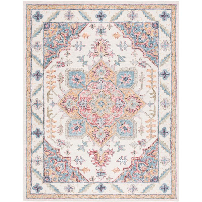 Metro MET352 Hand Tufted Indoor Area Rug - Ivory/Rust - 8'x10' - Safavieh