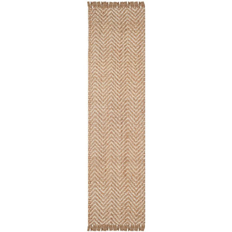 Natural Fiber NF458 Hand Woven Indoor Runner Rug - Bleach/Natural - 2'6"x10' - Safavieh.