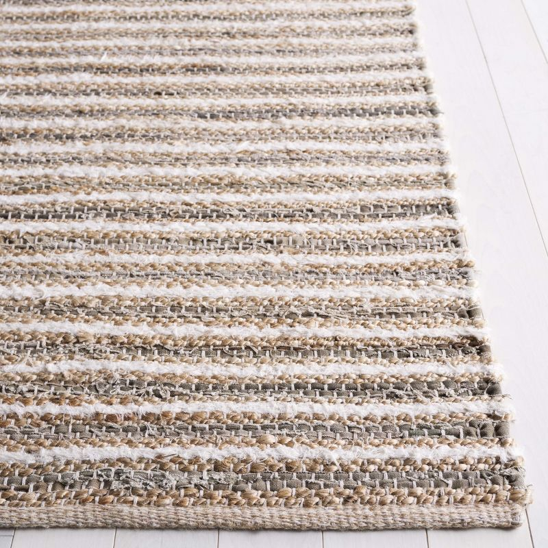 Cape Cod CAP151 Handmade Woven Area Rug - Natural/Green - 8' X 10' - Safavieh