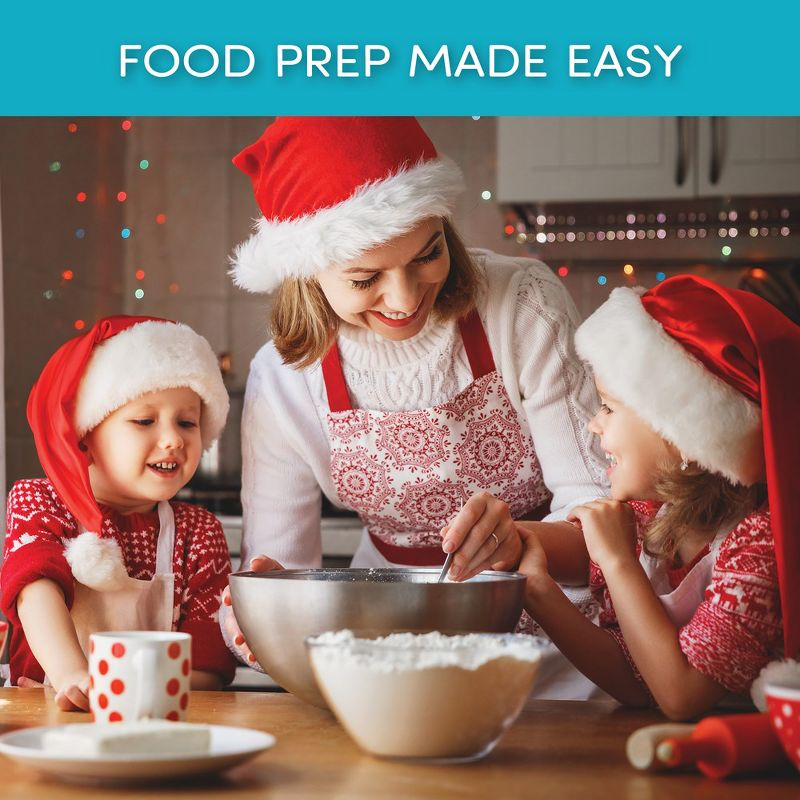 Mixing Bowls with Lids Set - Nesting Bowls with Airtight Lids + Graters - Stainless Steel Non-Slip Mixing Bowl for Baking, (Red, 5-Piece Set)