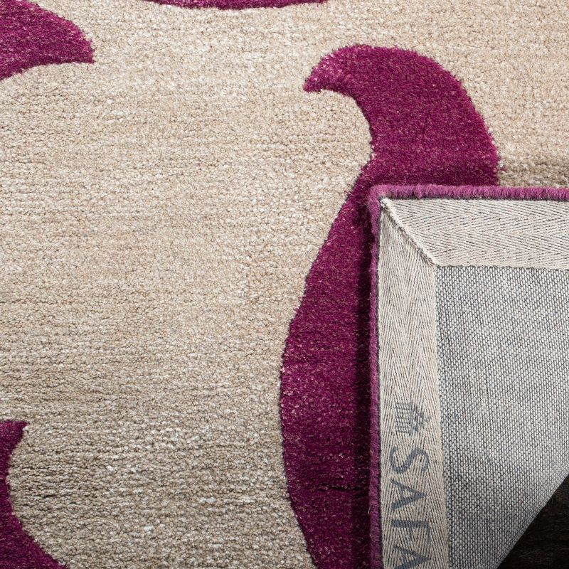 Soho SOH841 Hand Tufted Accent Rug - Purple/Beige - 2'x3' - Safavieh.