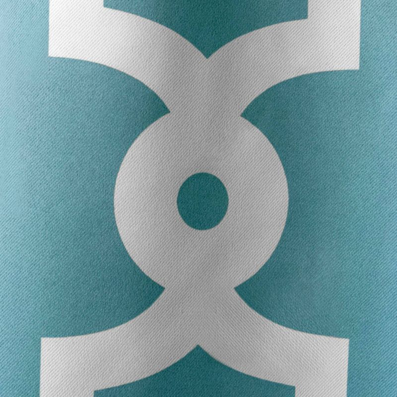 Set of 2 63"x52" Ironwork Sateen Woven Room Darkening Window Curtain Panel Teal - Exclusive Home
