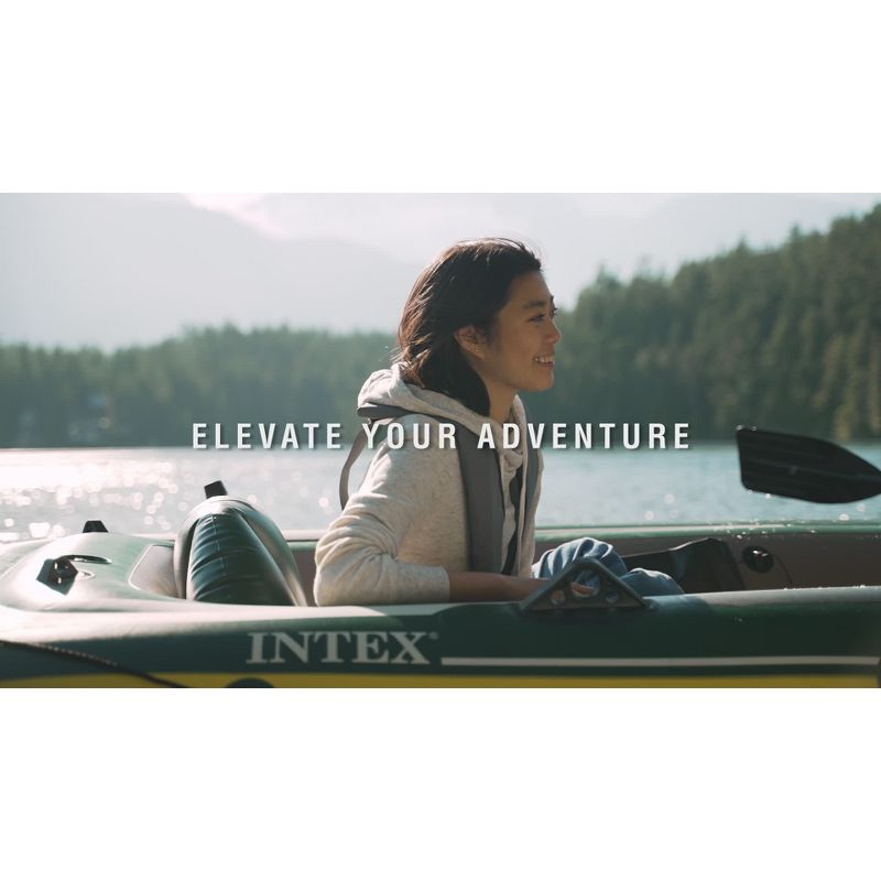 Intex 2-Person Inflatable Kayak w/ Oars & Air Pump & 4 Person Boat w/ Oars &Pump