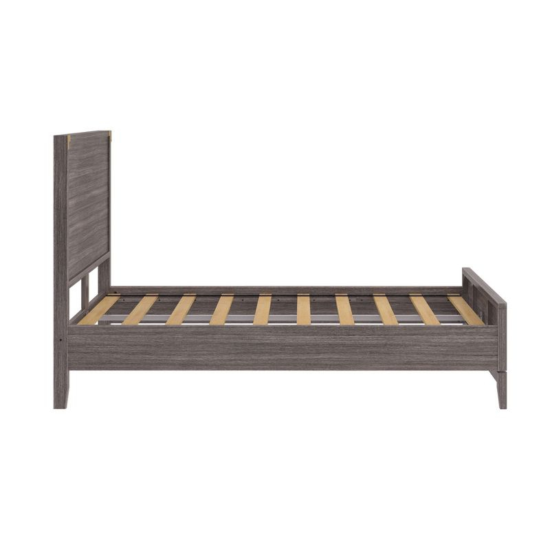 Plank+Beam Solid Wood Contemporary  Full Size Platform Bed, Clay