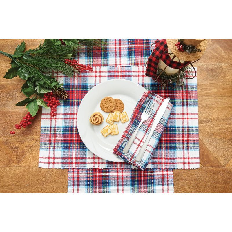 C&F Home Morris Plaid Red and Green Woven Table Runner