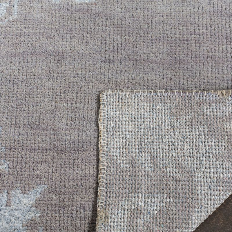 Stone Wash STW235 Hand Knotted Indoor Area Rug - Grey - 6'x6' - Safavieh