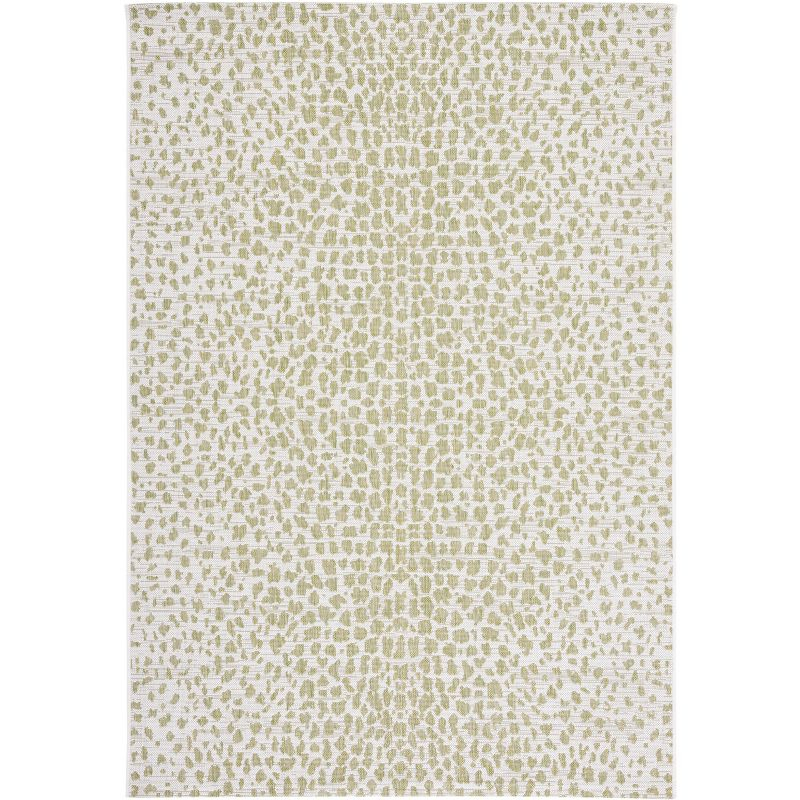 Courtyard CY8505 Power Loomed Indoor/Outdoor Area Rug - Ivory/Sage Green - 5'3"x7'7" - Safavieh.