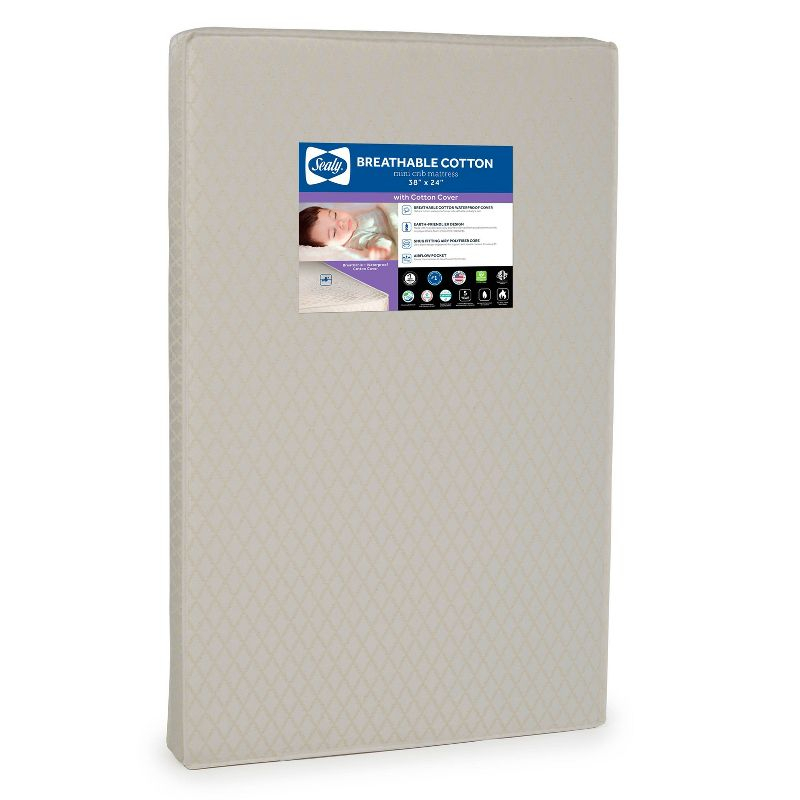 Sealy Mini Cotton Crib Mattress - 38"x24"