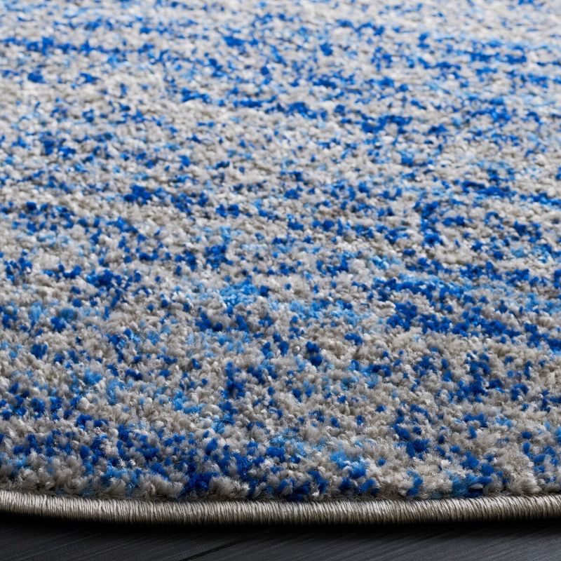 Adirondack ADR117 Machine Made Indoor Area Rug - Blue/Silver - 4' Round - Safavieh