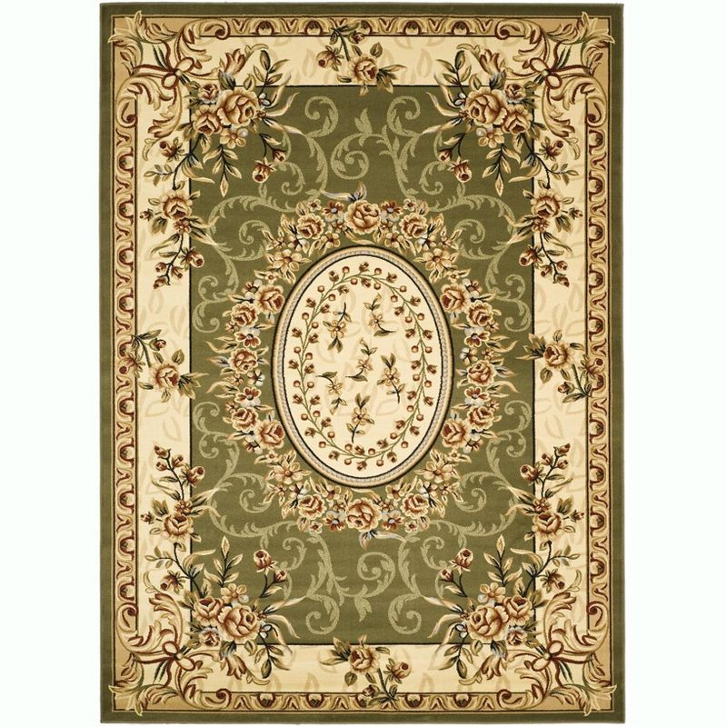 Lyndhurst LNH328 Power Loomed Area Rug - Sage/Ivory - 9'x12' - Safavieh