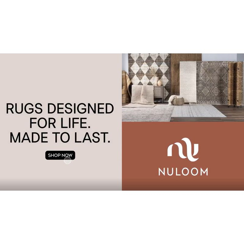 Nuloom Camila Geometric 3x5 Accent Indoor Area Rug for Living Room Bedroom Dining Room Entryway Kitchen, Off White/Ivory