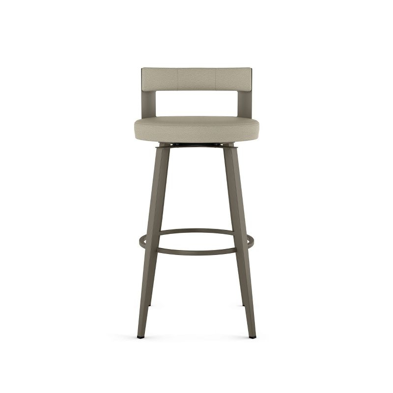 Amisco Paramont Counter Height Barstool: Faux Leather, Steel Frame, 34" Height, 300 lbs Capacity