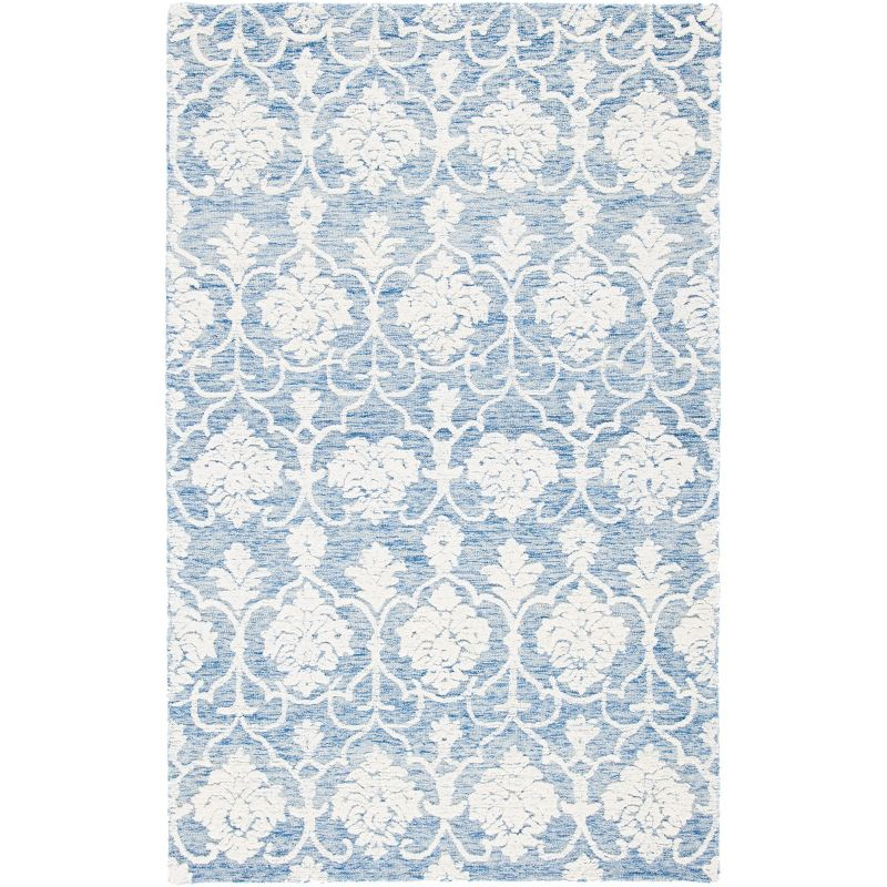 Metro MET996 Hand Tufted Indoor Area Rug - Blue/Ivory - 4'x6' - Safavieh