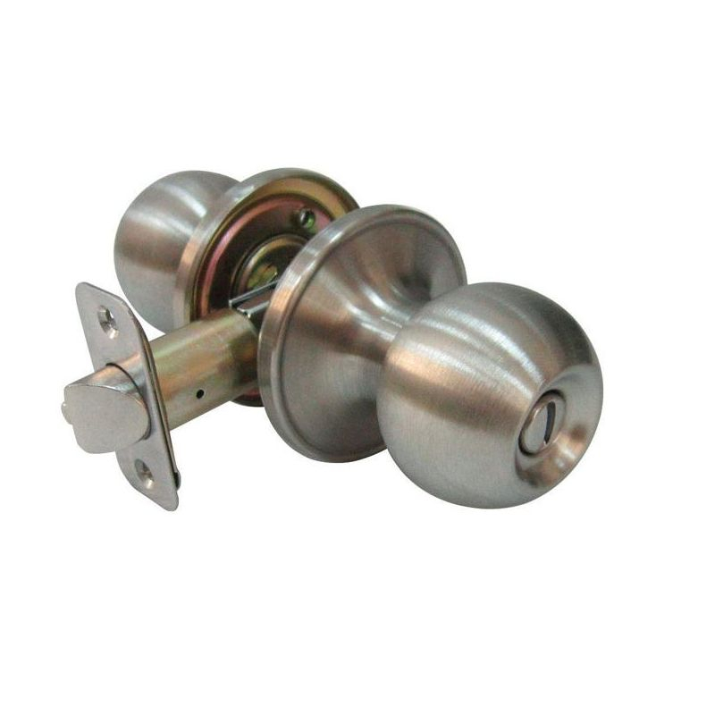 Faultless Ball Satin Privacy Knob Right Handed
