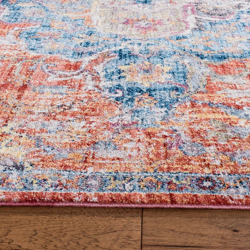 Bristol BTL350 Power Loomed Area Rug Blue / Orange 4' X 6' - Safavieh.