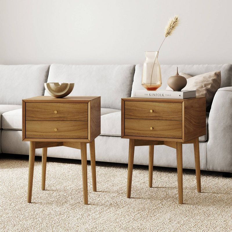 Nathan James Set of 2 Harper Nightstand Brown